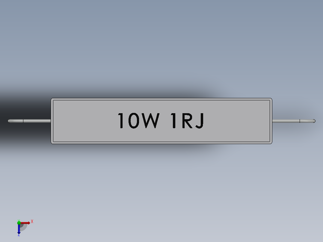 电容器 二极管 电阻器-Resistor 1 Ohm 10 Watt俯视图