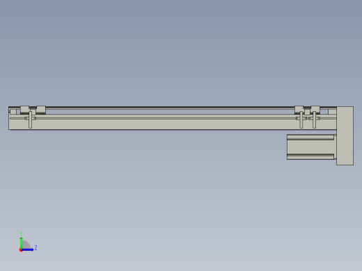 直线模组LHA6-S650-D-200W(16丝杆)设计图纸左视缩略图