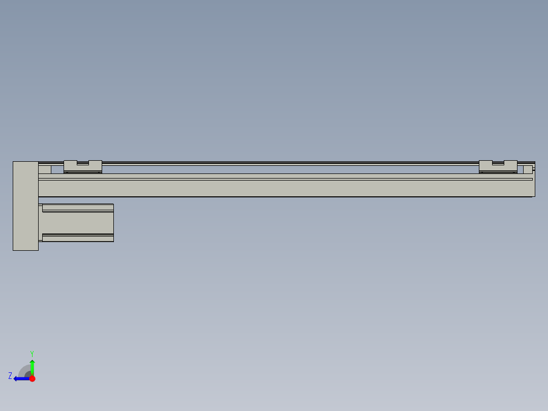 直线模组LHA6-S650-D-200W(16丝杆)设计图纸右视图
