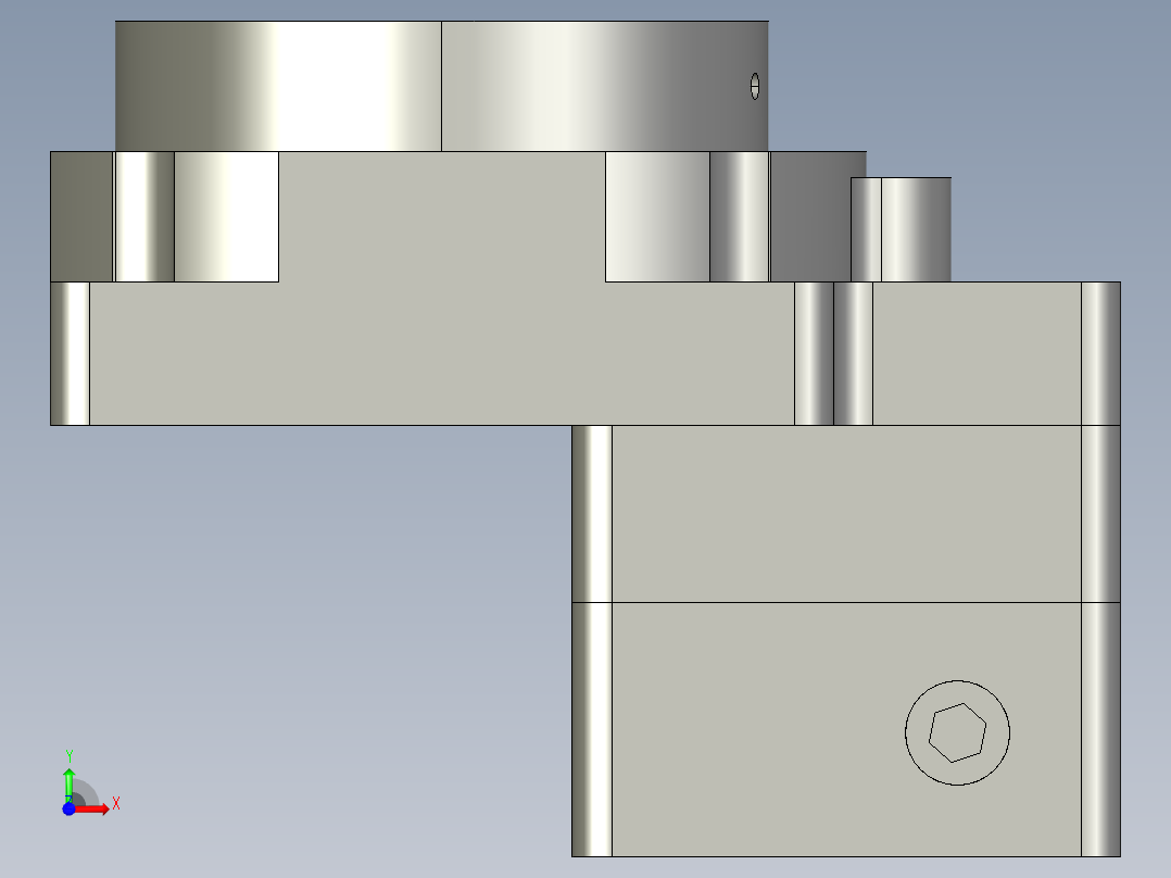 中空旋转平台KFN60-10模型(8-24 30-3 4-4-46)(1)前视图