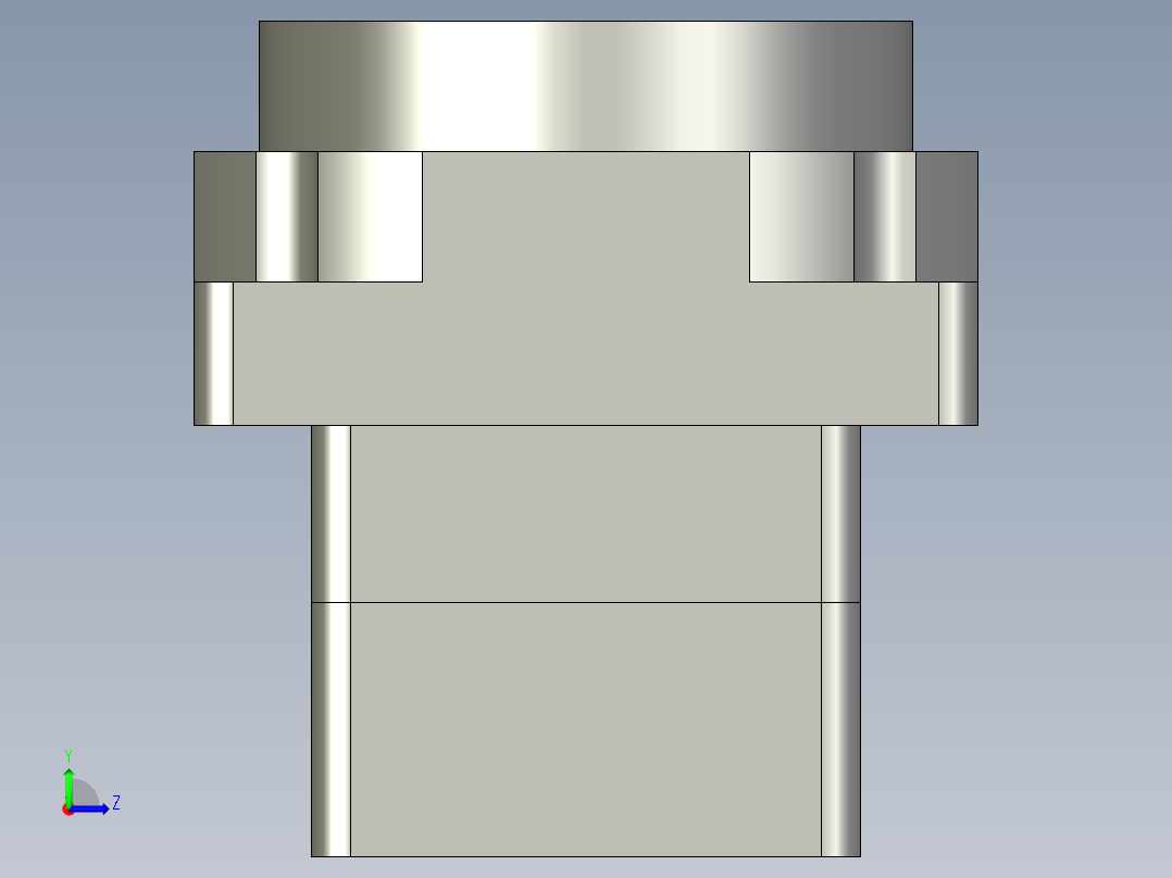 中空旋转平台KFN60-10模型(8-24 30-3 4-4-46)(1)左视图
