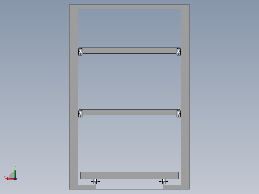 模具存放架（活动抽板）后视图