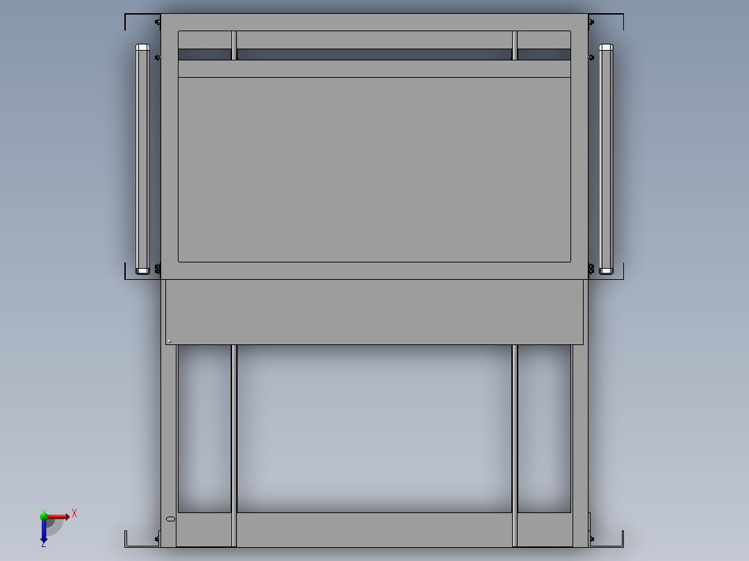 模具存放架（活动抽板）俯视图