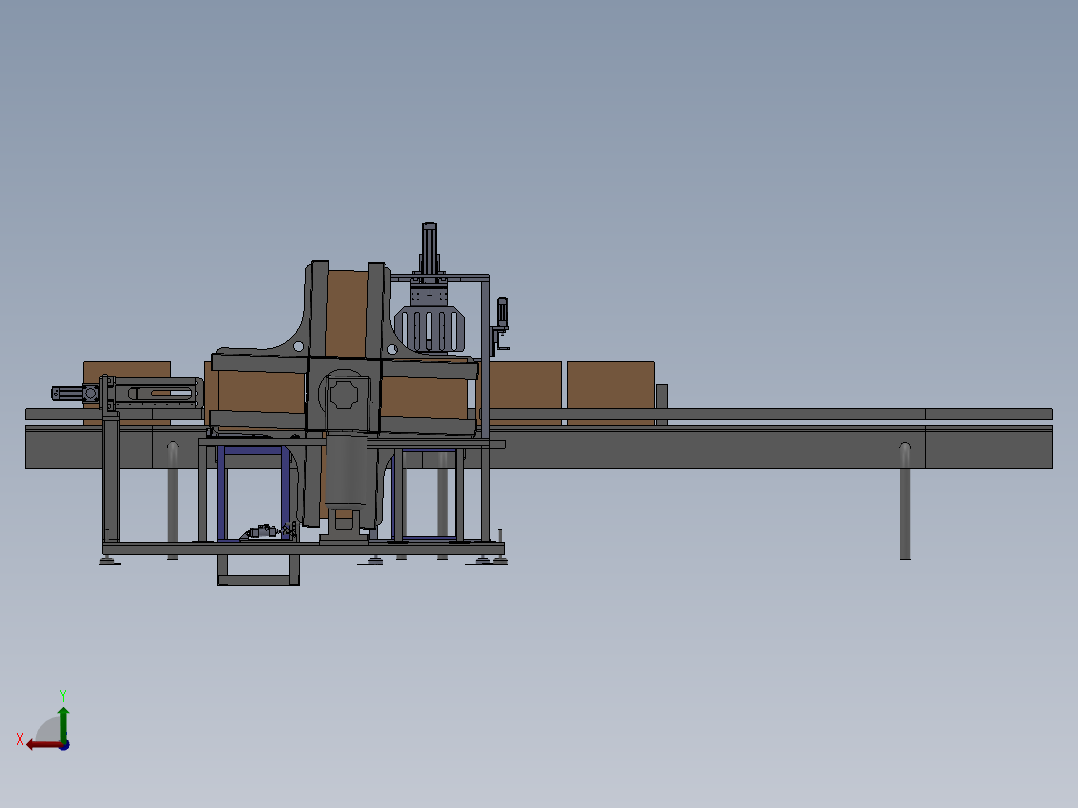 箱体自动化翻转设备后视图