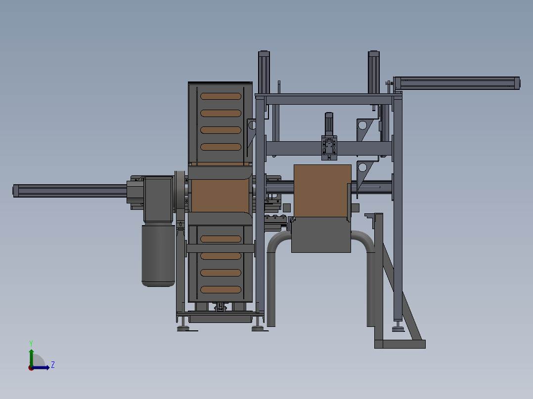 箱体自动化翻转设备左视图