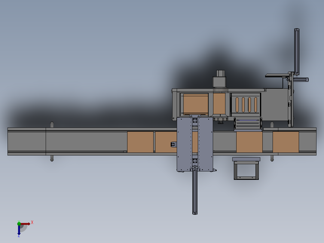 箱体自动化翻转设备俯视图