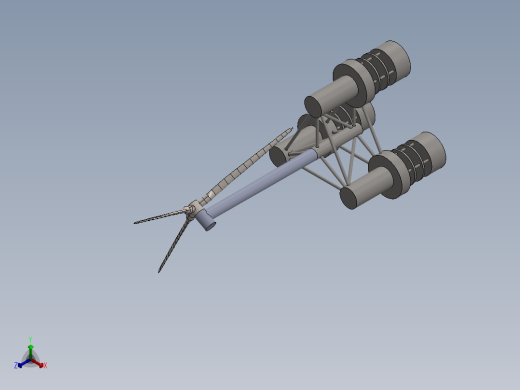海上风力发电机正等轴测缩略图