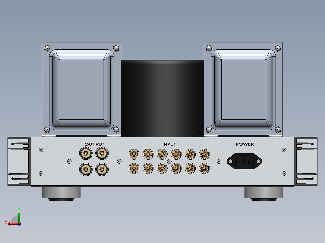 功率放大器12后视图