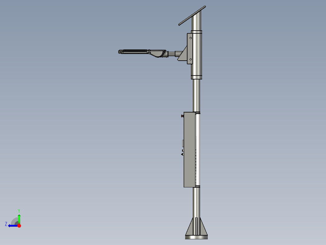 太阳能路灯右视图