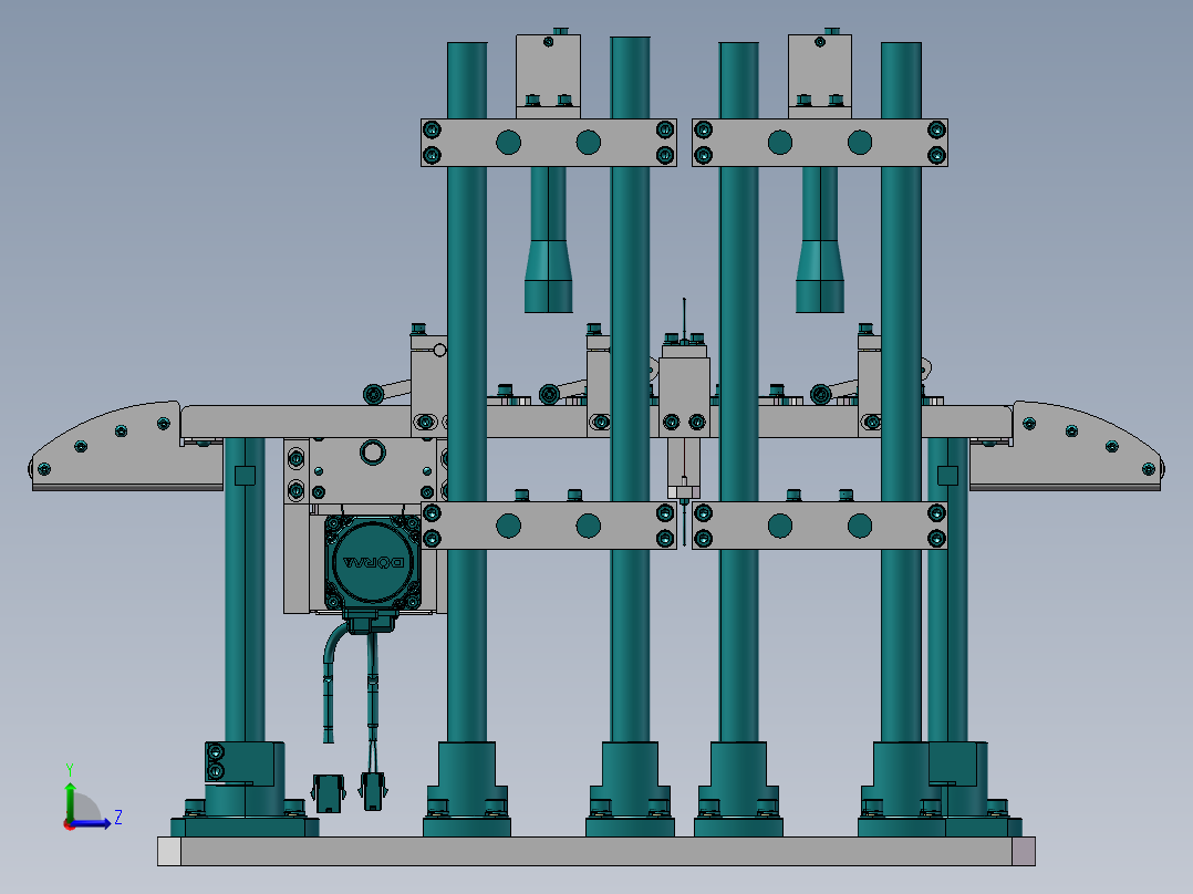 料带齿轮输送机构左视图