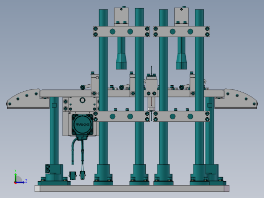 料带齿轮输送机构左视缩略图
