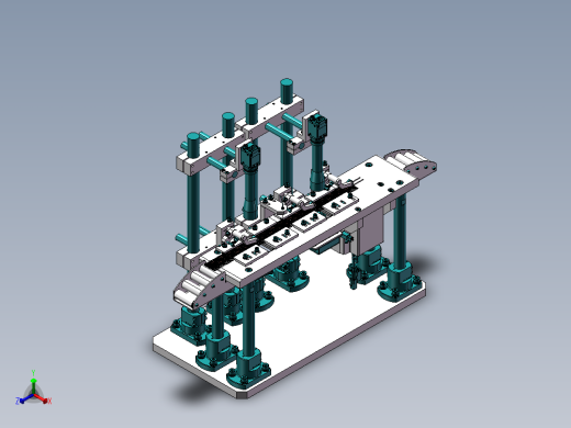 料带齿轮输送机构正等轴测缩略图