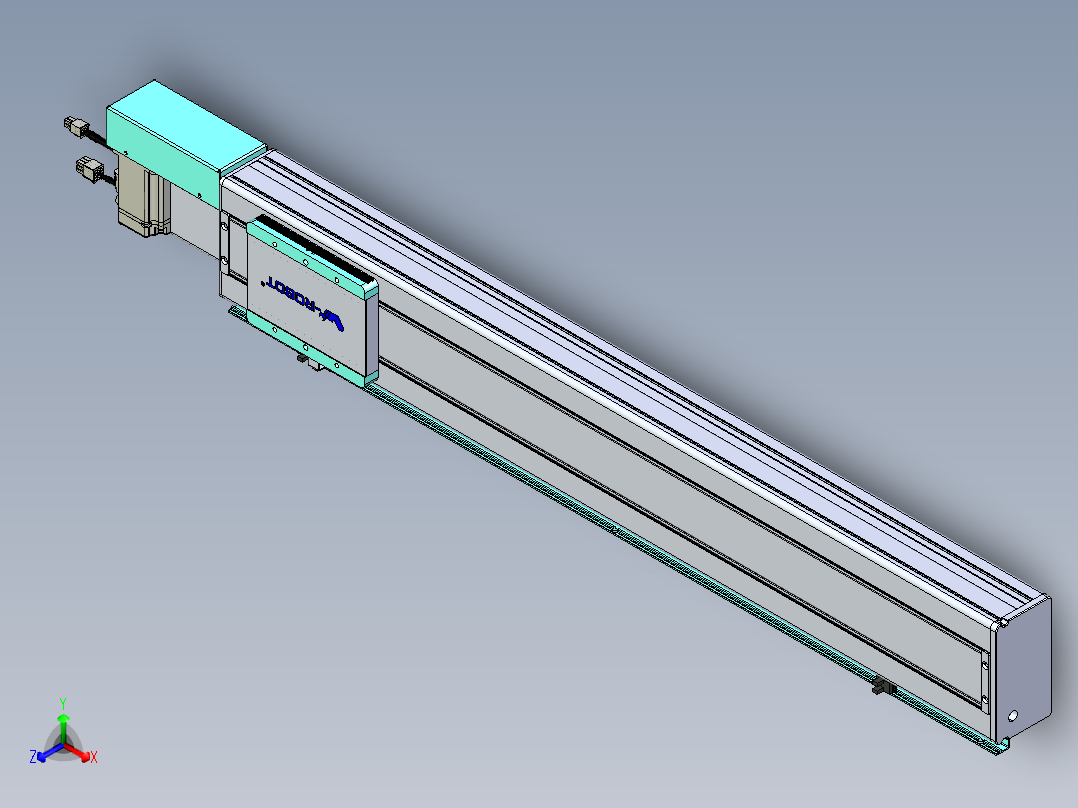威洛博VBC同步带传动一无尘环境VBC14-L45-S750-BR-ZP40-C3正等轴测图