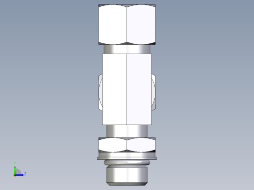 卡套式工业通用硬管接头EO_Adjustable_locknut_run_tee_LEE12LMORCF左视缩略图