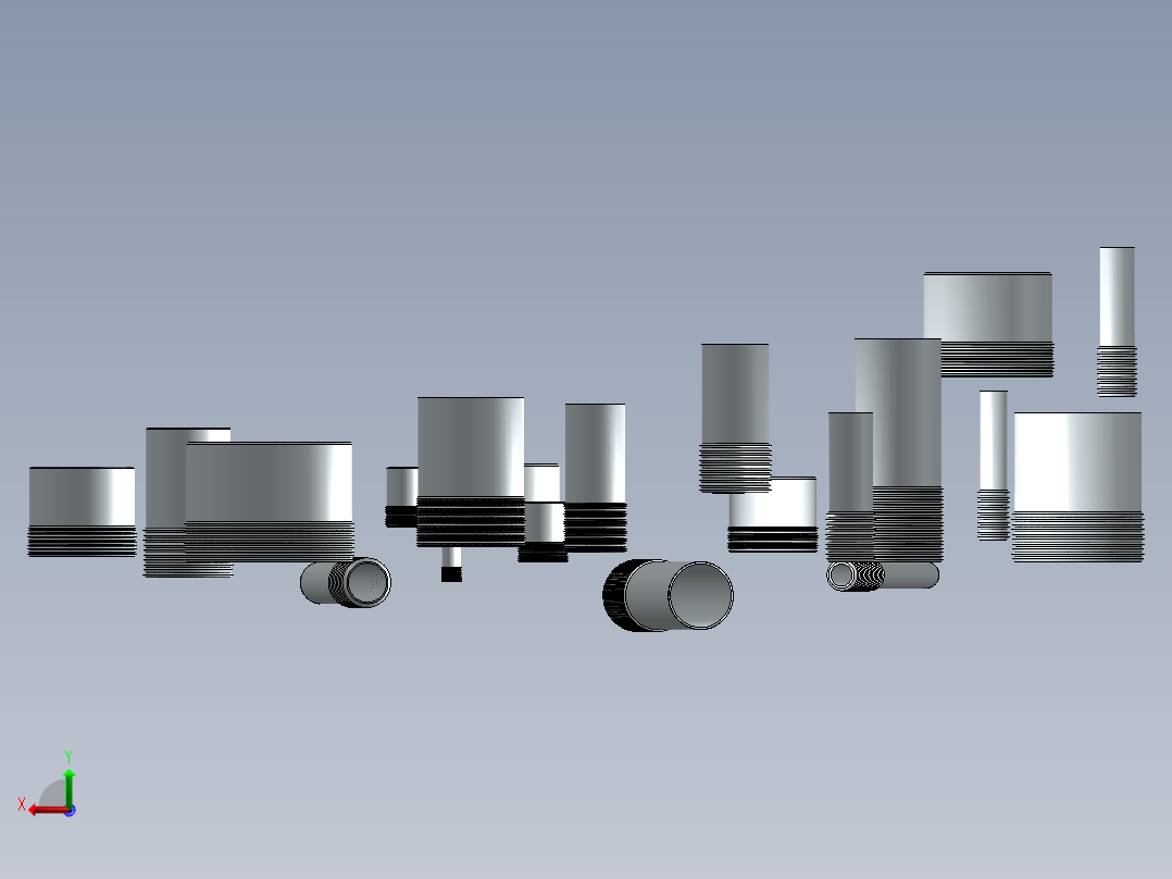 半螺纹接头后视图