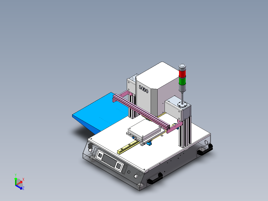 脉冲焊接机正等轴测图