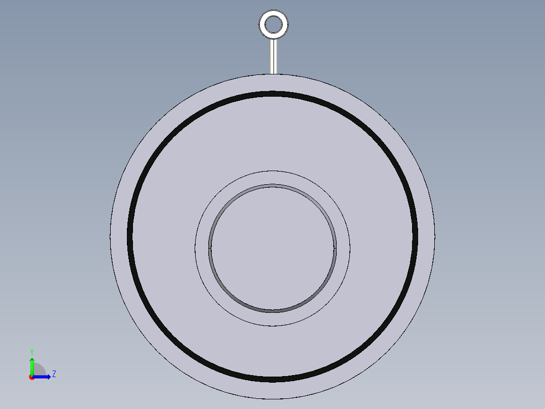 1CROV 在PVC／EPDM对夹式止回阀左视图