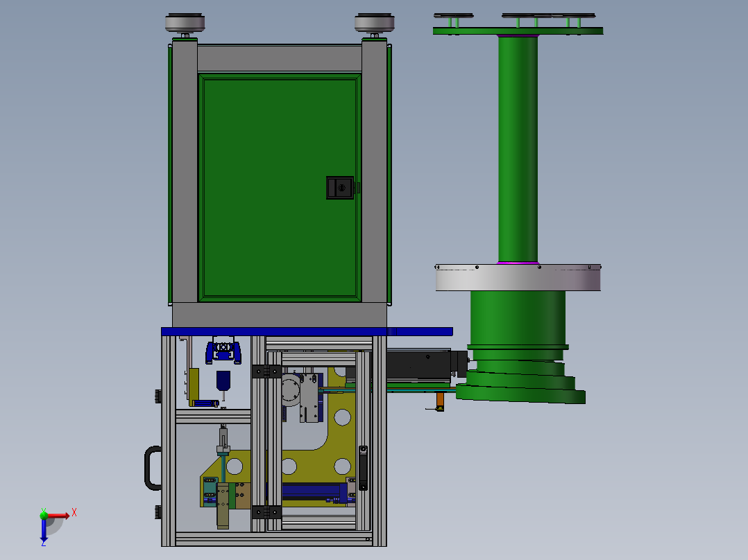 全自动进料插件机sw18俯视图