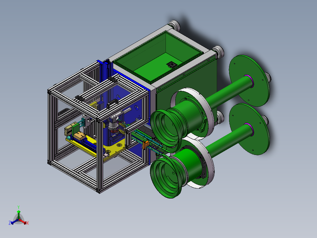 全自动进料插件机sw18正等轴测图