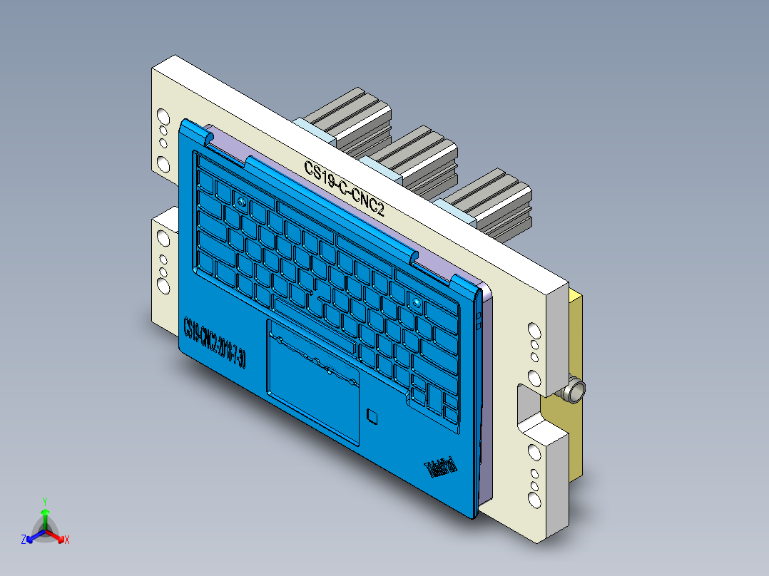 CS19-C-CNC2笔记本CNC工装夹具三维模型-180925正等轴测图