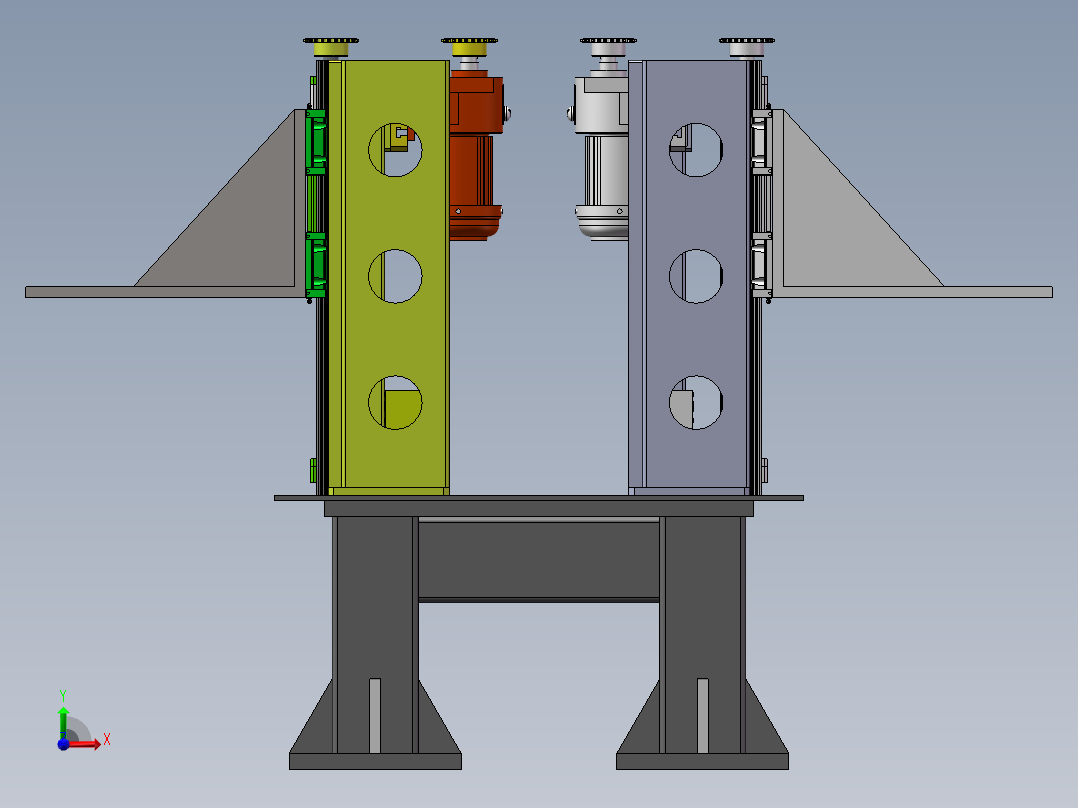 重力提升机sw18前视图