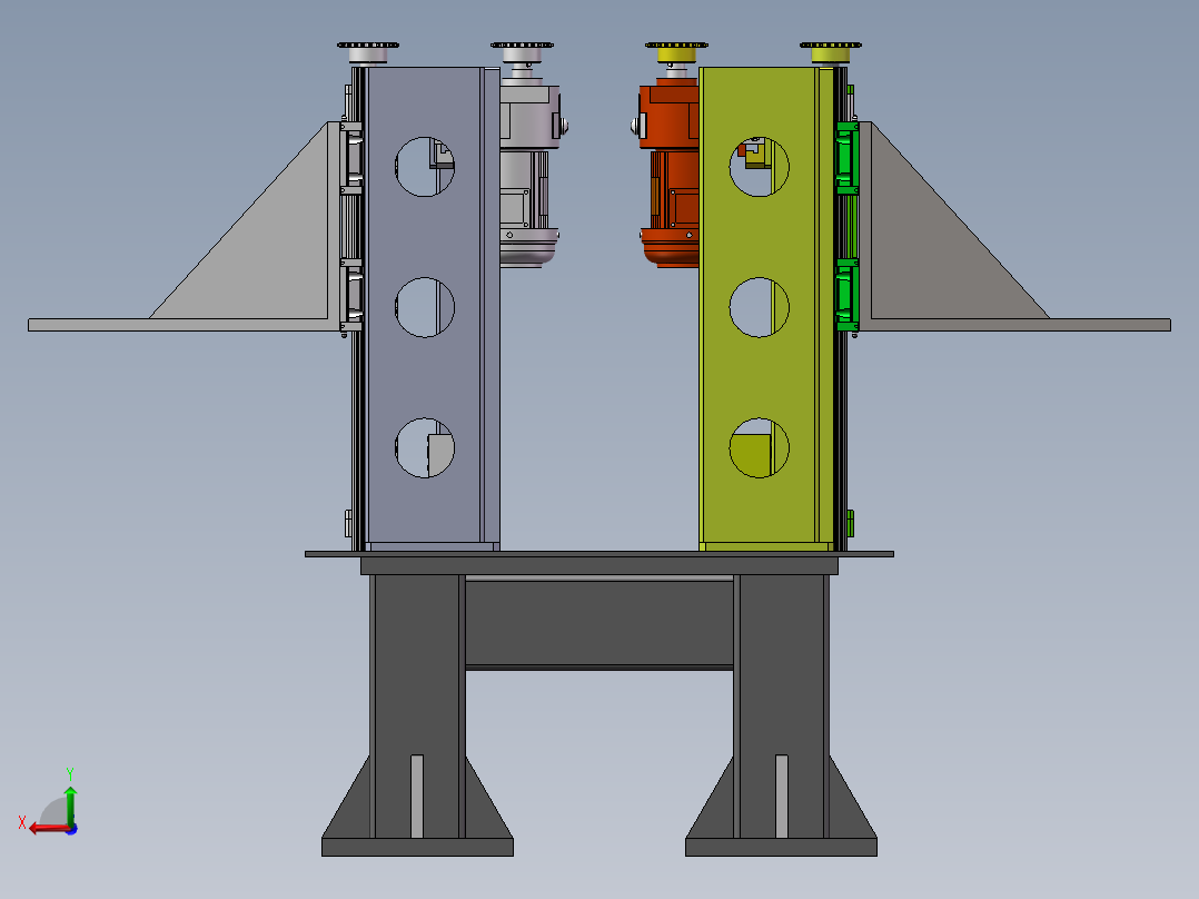重力提升机sw18后视图