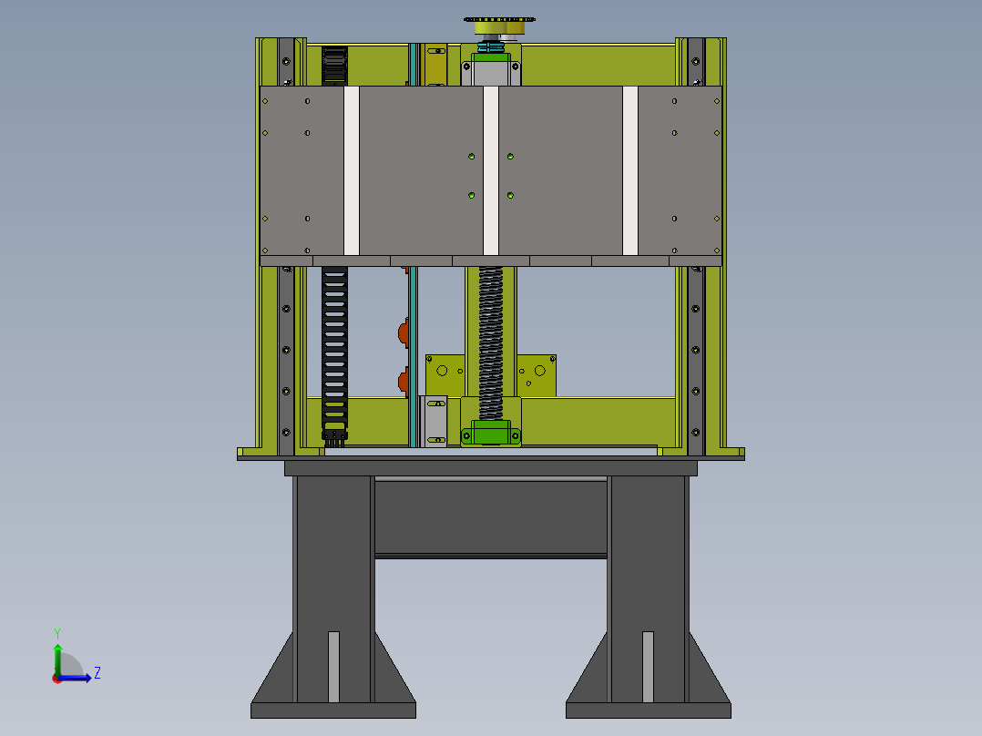 重力提升机sw18左视图