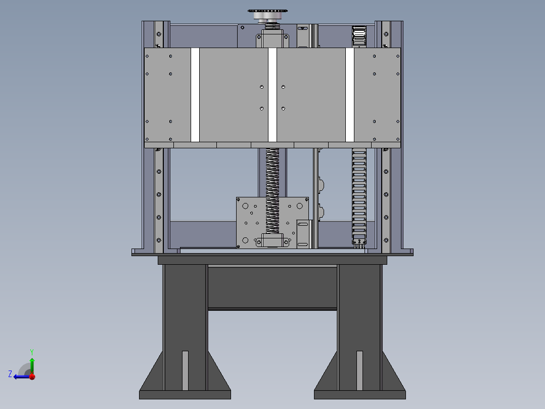 重力提升机sw18右视图