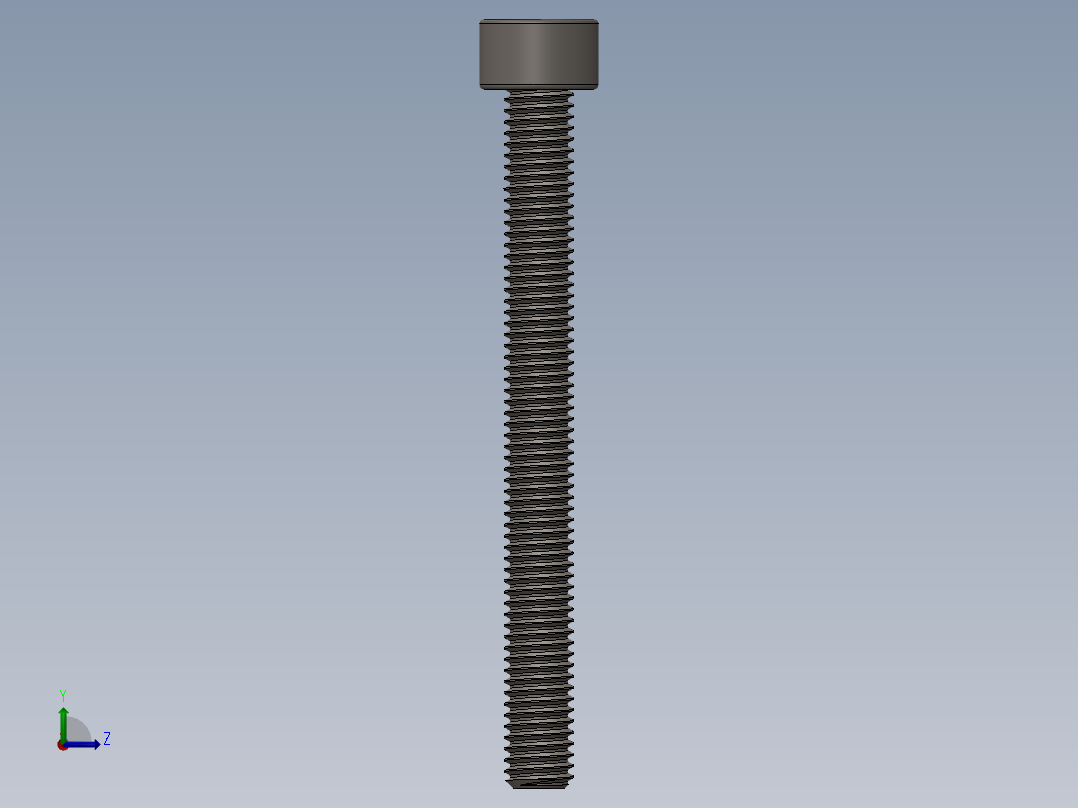 Screw_DIN_912_M5x50F_A2.SLDPRT公制内六角螺钉左视图
