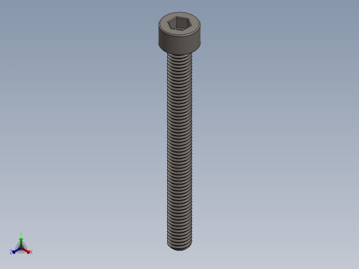 Screw_DIN_912_M5x50F_A2.SLDPRT公制内六角螺钉正等轴测缩略图