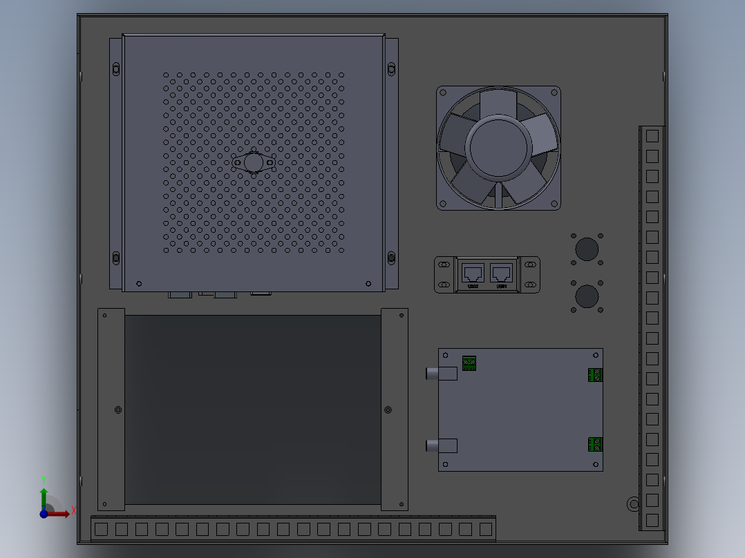 电控柜、轮毂输送线控制台前视图