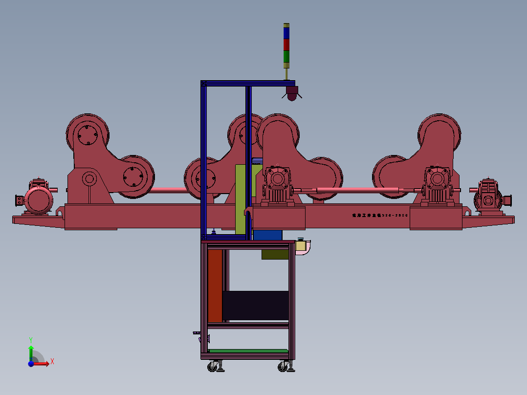 双头旋切收口机前视图