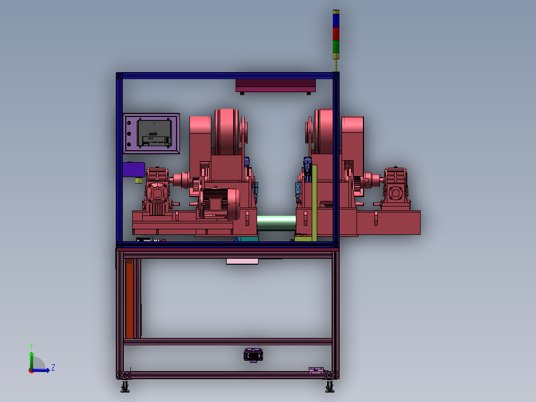 双头旋切收口机左视图