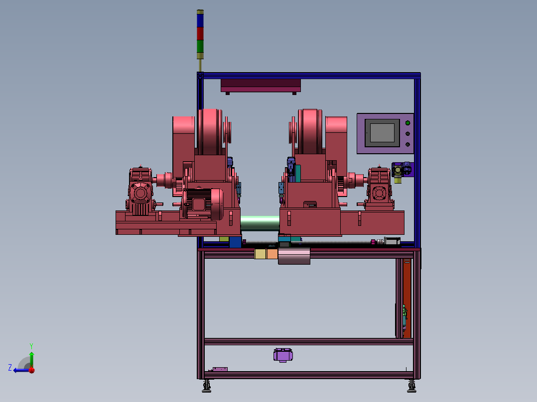 双头旋切收口机右视图