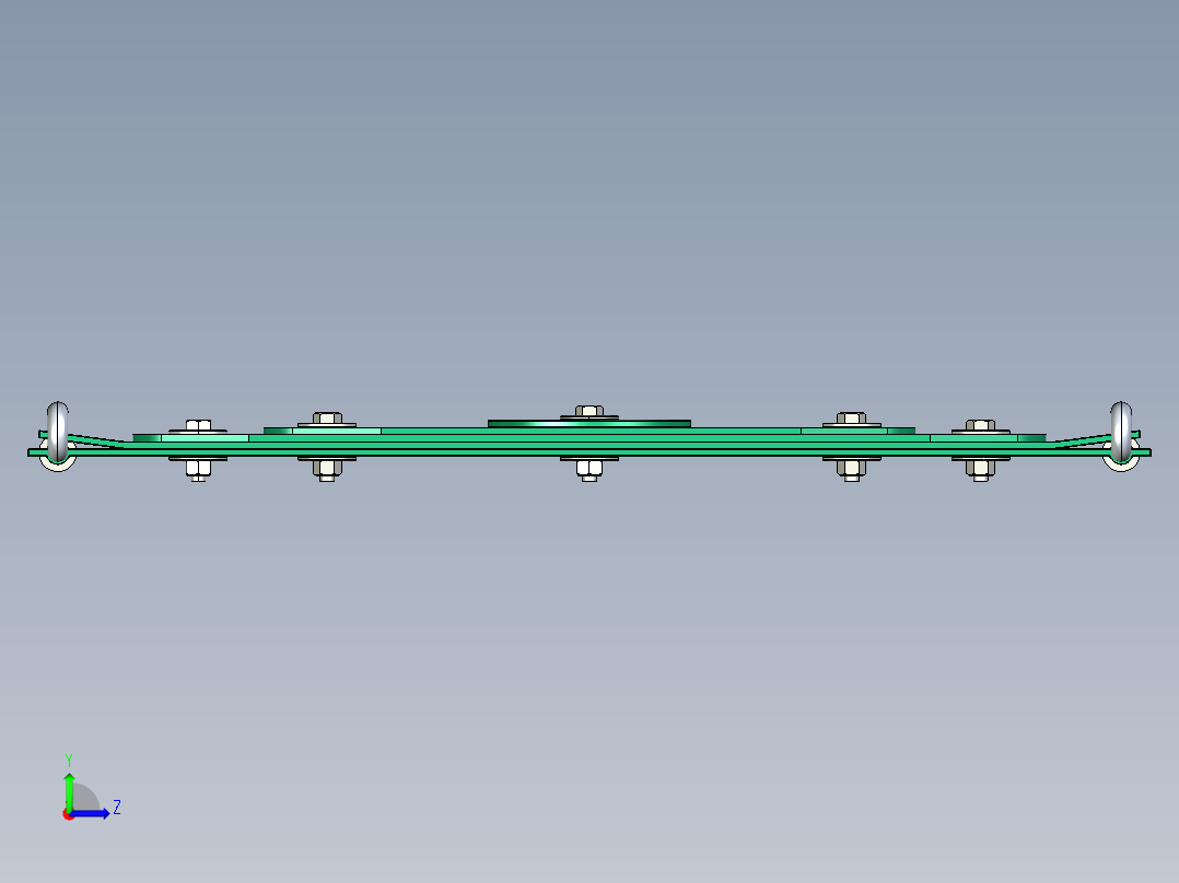 B3003411-耕耘机板簧左视图