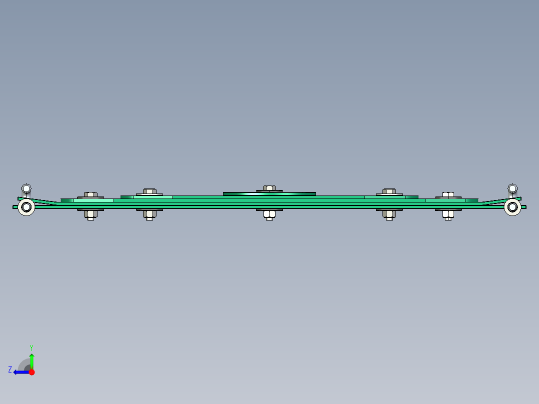 B3003411-耕耘机板簧右视图