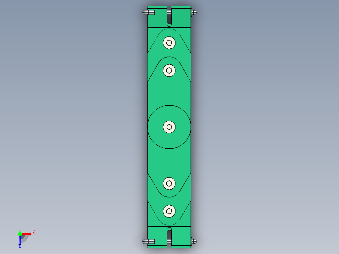 B3003411-耕耘机板簧俯视图