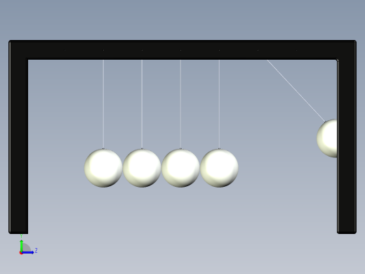 牛顿摆左视缩略图