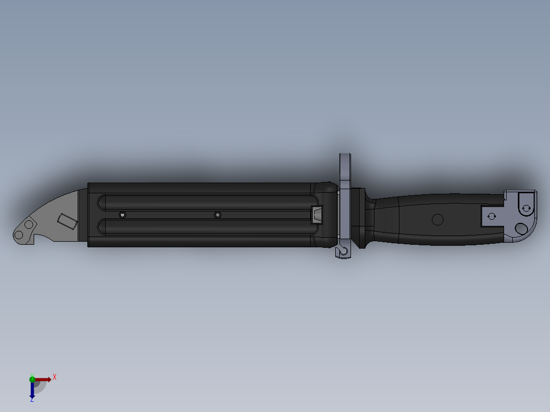 刺刀、刀(2)俯视图