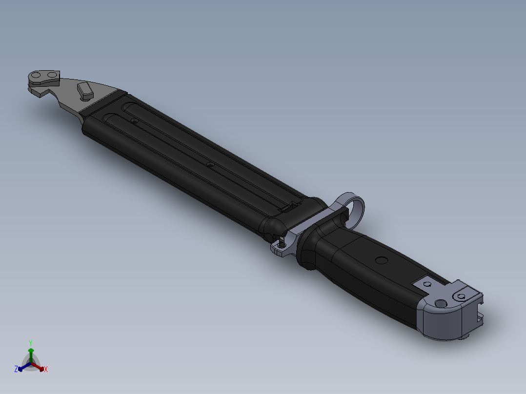 刺刀、刀(2)正等轴测图