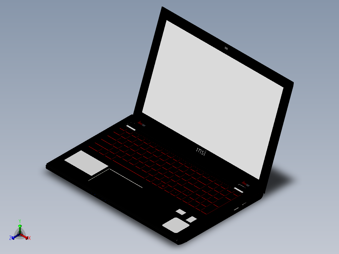 电脑、笔记本(86)正等轴测图