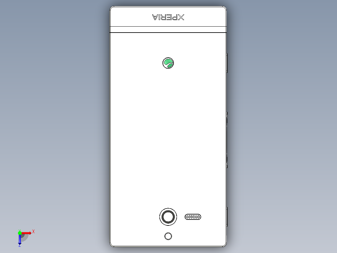 索尼xperia u 11俯视图