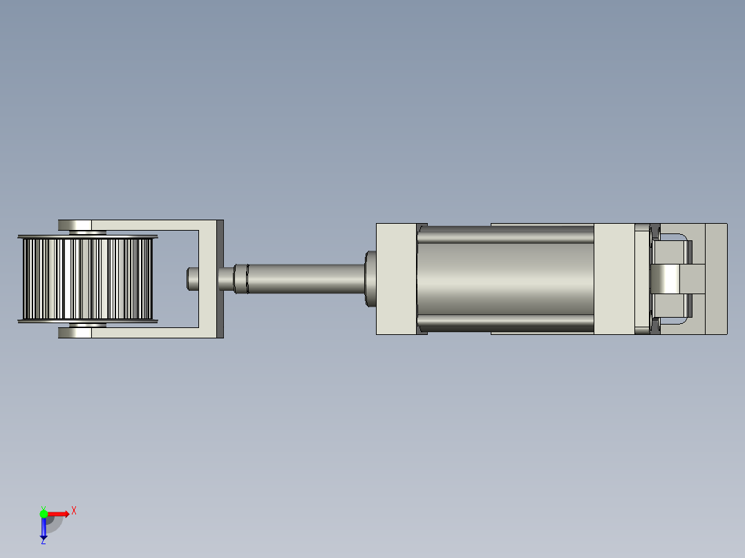 张紧气缸装配11俯视图
