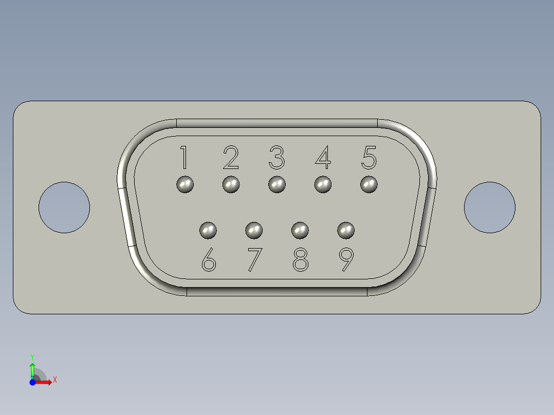 触摸屏232接头前视图