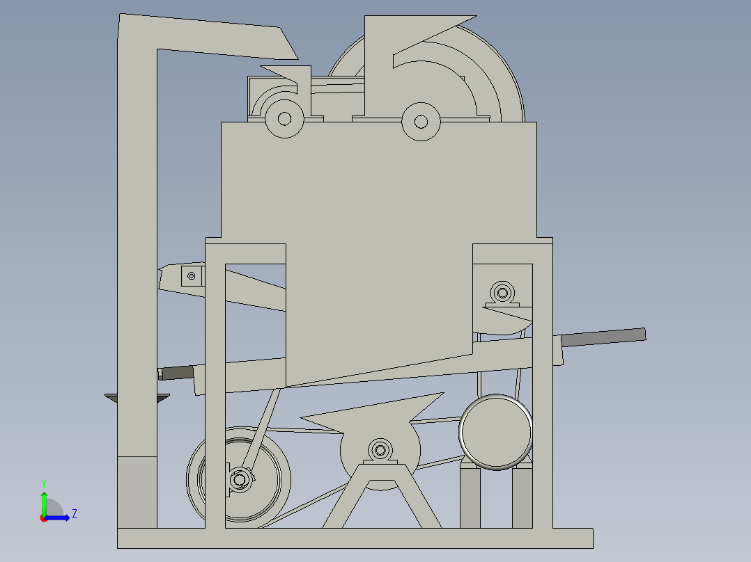 果子去壳机低破损率剥壳机左视图