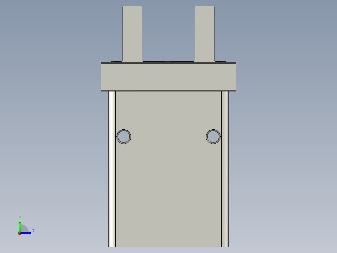 凹凸板夹爪气缸DHPC-10-A-SFESTO-X1左视图