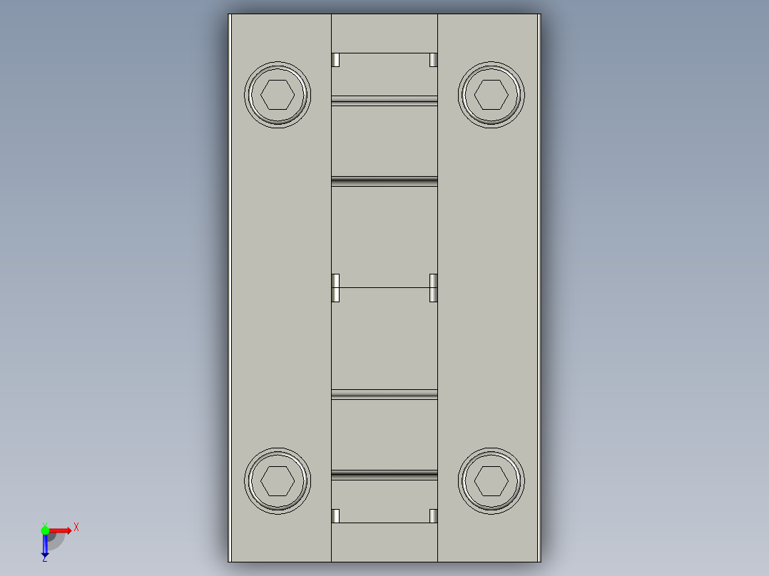 凹凸板夹爪气缸DHPC-10-A-SFESTO-X1俯视图