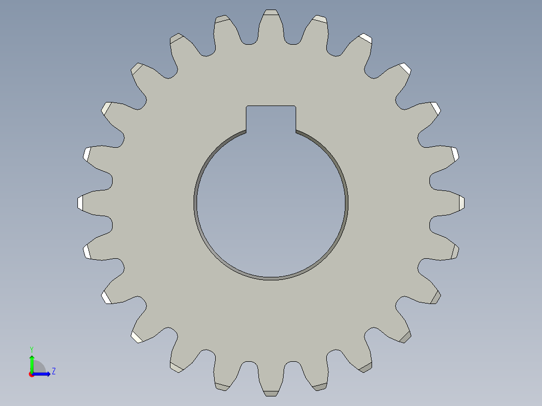 滚轮清洗机-模数15-24齿-15宽-d15左视图