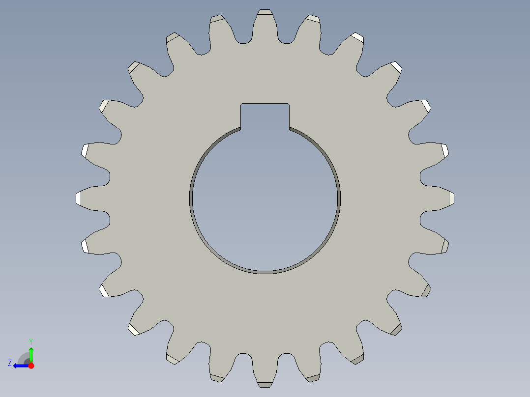 滚轮清洗机-模数15-24齿-15宽-d15右视图
