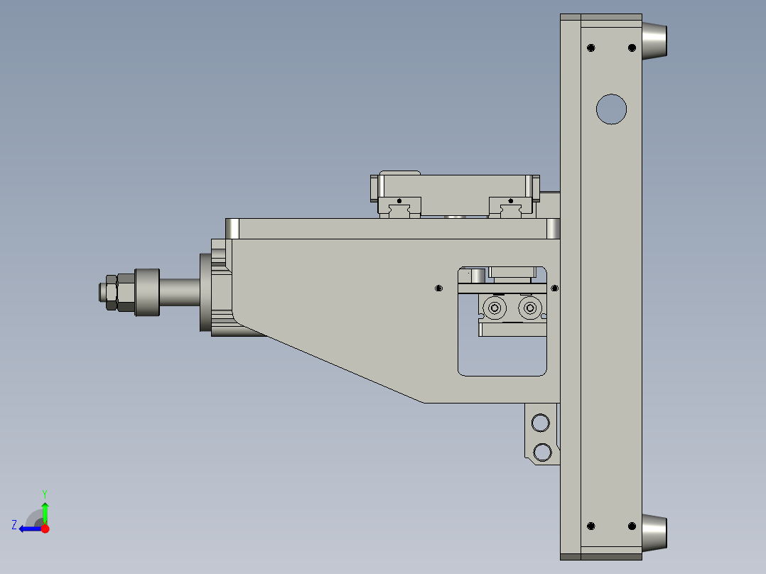 全自动柔板弯折压合一体机右视图